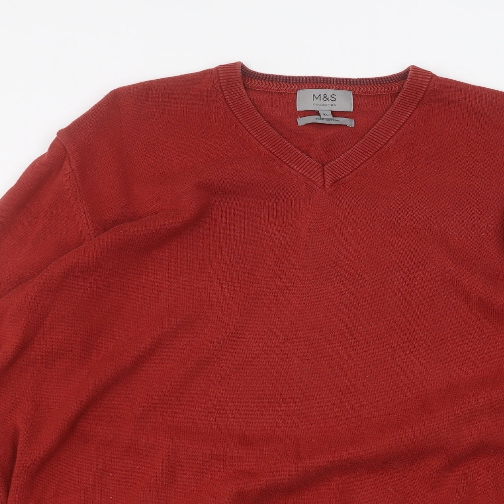 Marks and Spencer Mens Orange   Pullover Jumper Size XL