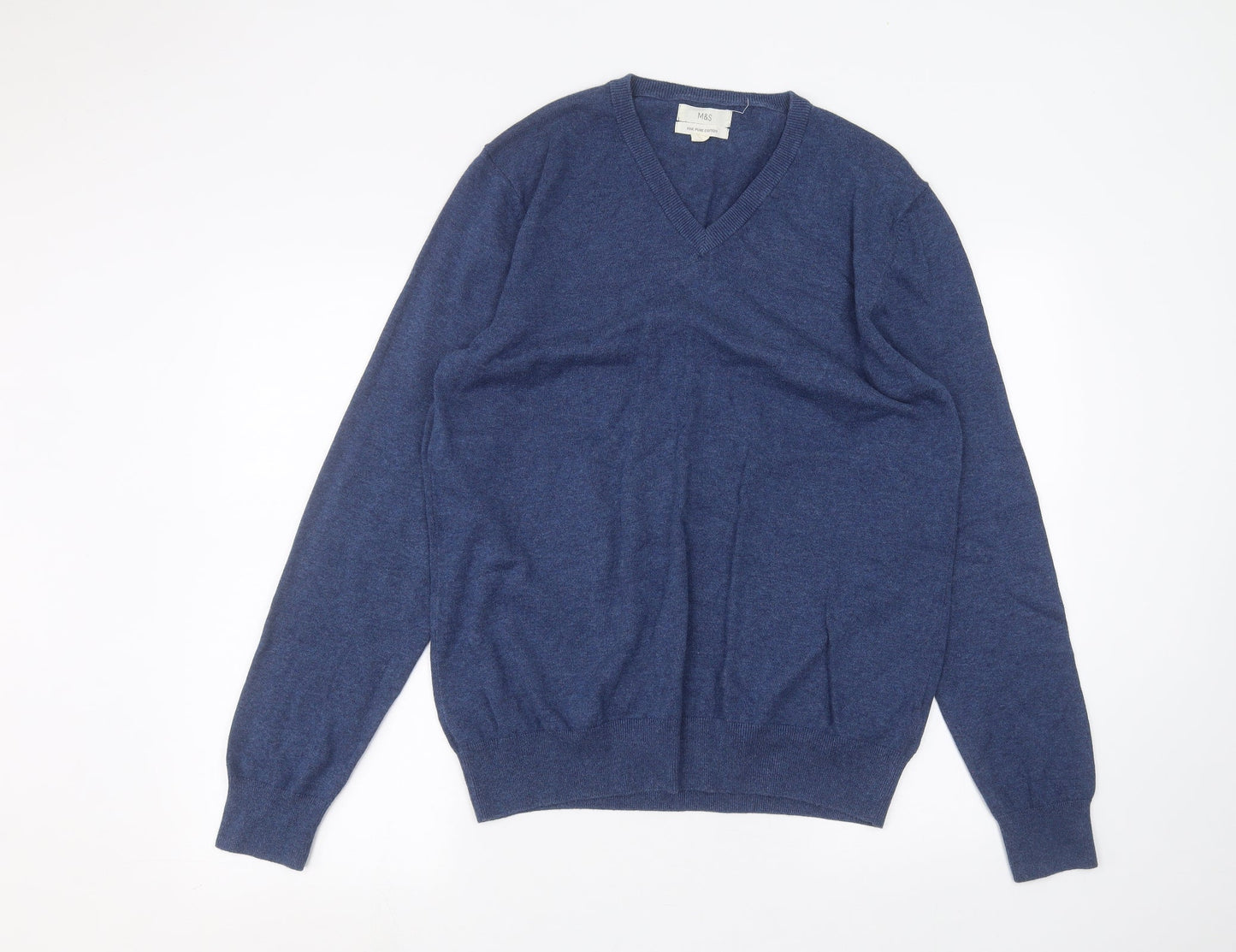 Marks and Spencer Mens Blue   Pullover Jumper Size L