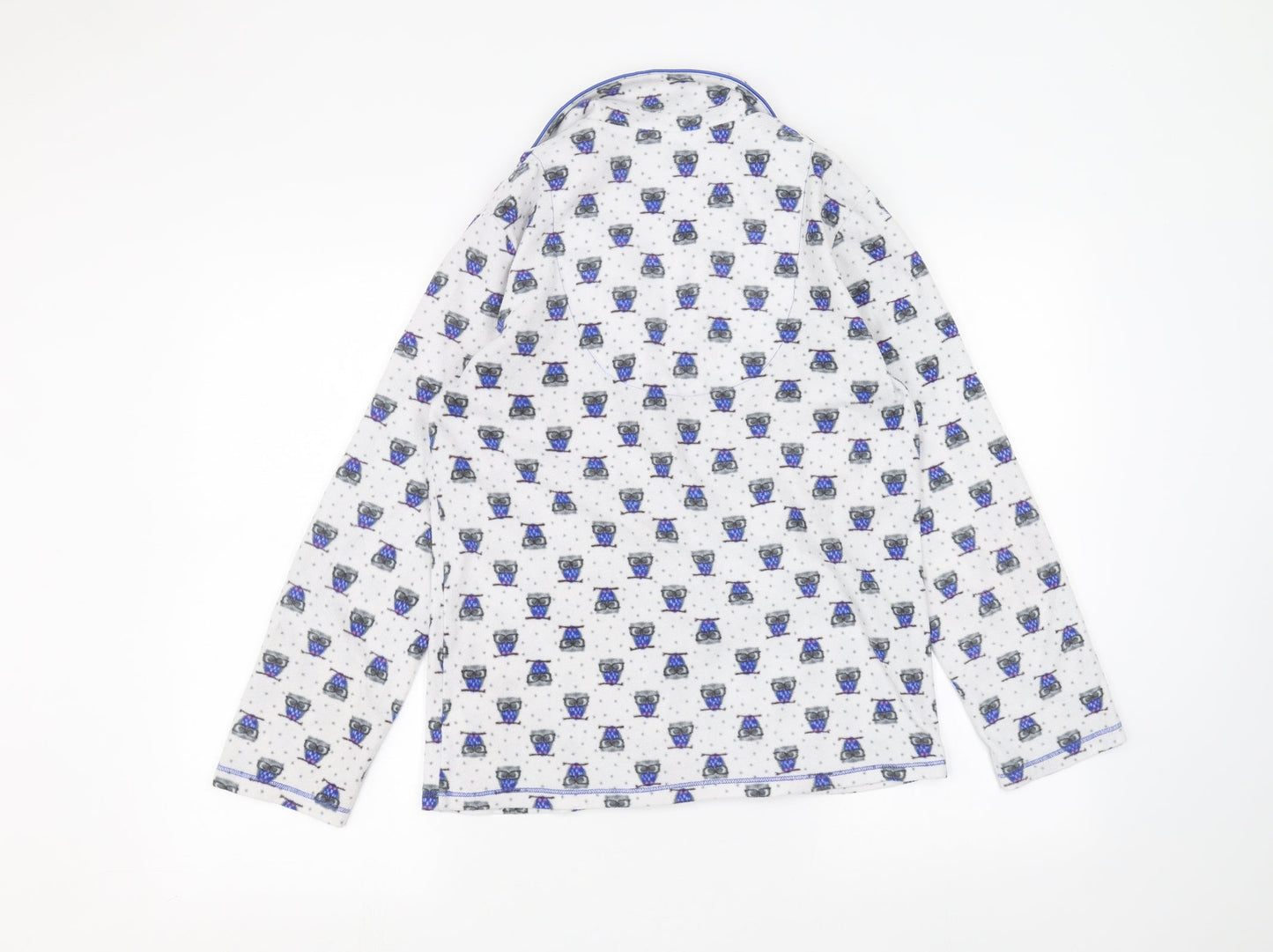 Womens UK Size S planet White Basic Button-Up