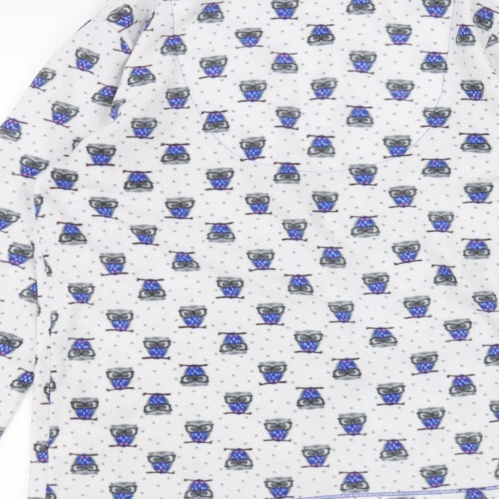 Womens UK Size S planet White Basic Button-Up