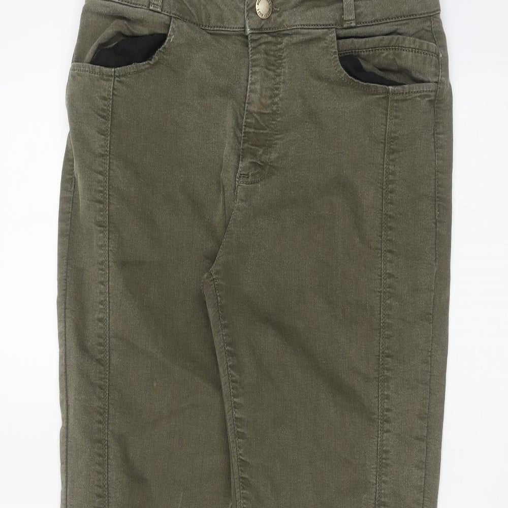 Miss Selfridge Womens Green   Skinny Jeans Size 10 L27 in