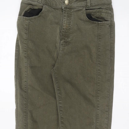 Miss Selfridge Womens Green   Skinny Jeans Size 10 L27 in
