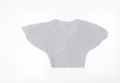 Womens UK Size 10 Miss Selfridge Blue Basic T-Shirt