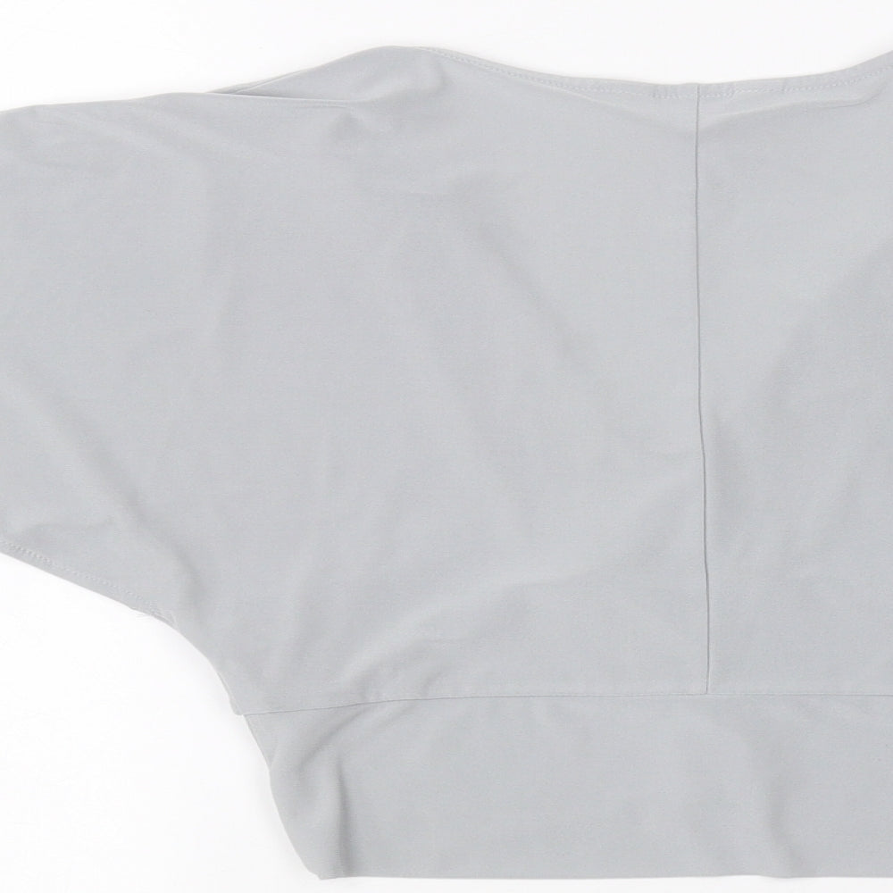 Womens UK Size 10 Miss Selfridge Blue Basic T-Shirt