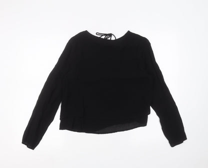 Miss Selfridge Womens Black   Basic T-Shirt Size 12