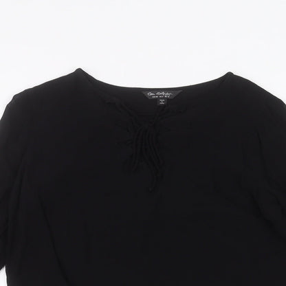 Miss Selfridge Womens Black   Basic T-Shirt Size 12