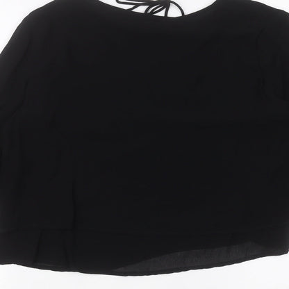 Miss Selfridge Womens Black   Basic T-Shirt Size 12