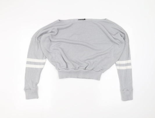 Boohoo Womens Blue   Pullover Jumper Size L