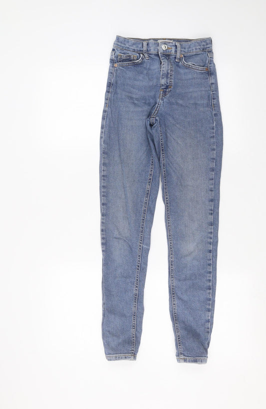 Topshop Womens Blue   Skinny Jeans Size 24 in L27 in