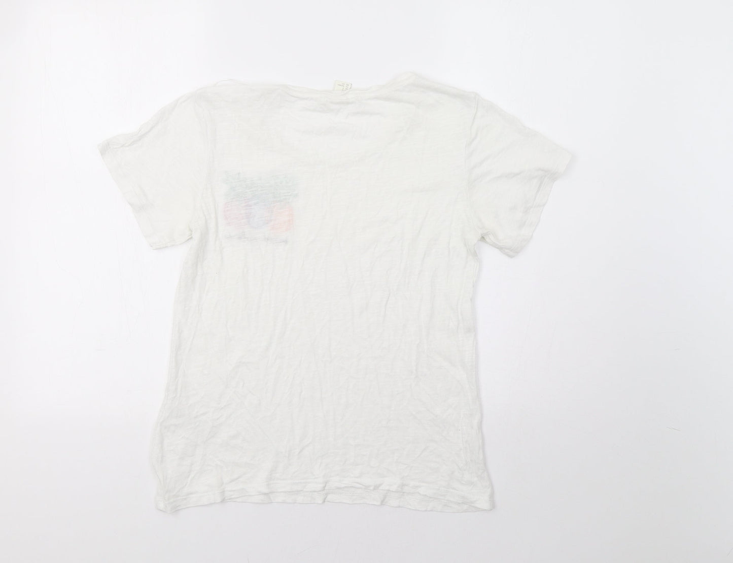 Womens UK Size S H&M White Basic T-Shirt