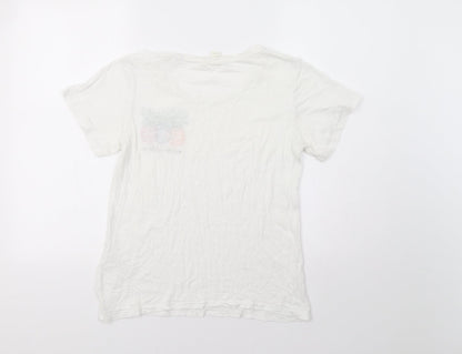 Womens UK Size S H&M White Basic T-Shirt