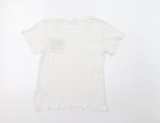 Womens UK Size S H&M White Basic T-Shirt