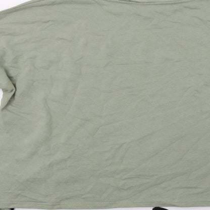 Brand and care label for Pep&Co women’s green pullover sweatshirt, size UK 14, - laced