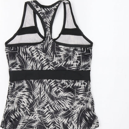 USA Pro Girls Black Geometric  Jersey Tank Size 9-10 Years