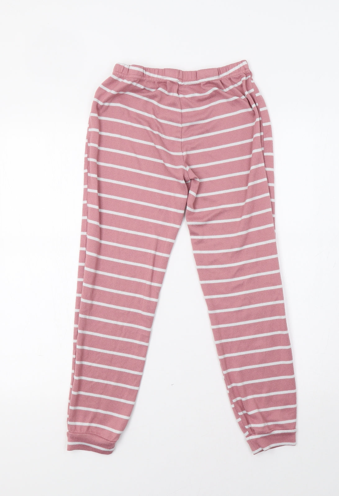 F&F Girls Pink Striped  Jogger Trousers Size 10-11 Years