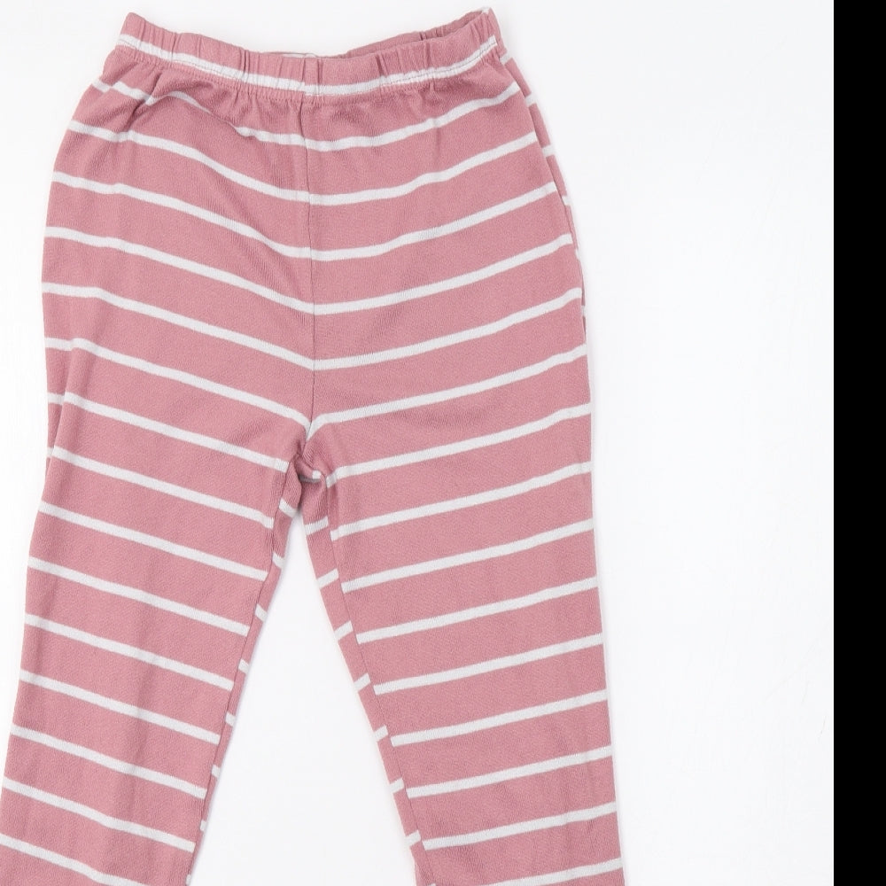F&F Girls Pink Striped  Jogger Trousers Size 10-11 Years