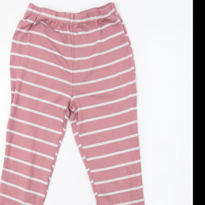 F&F Girls Pink Striped  Jogger Trousers Size 10-11 Years