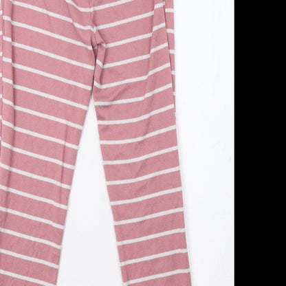 F&F Girls Pink Striped  Jogger Trousers Size 10-11 Years