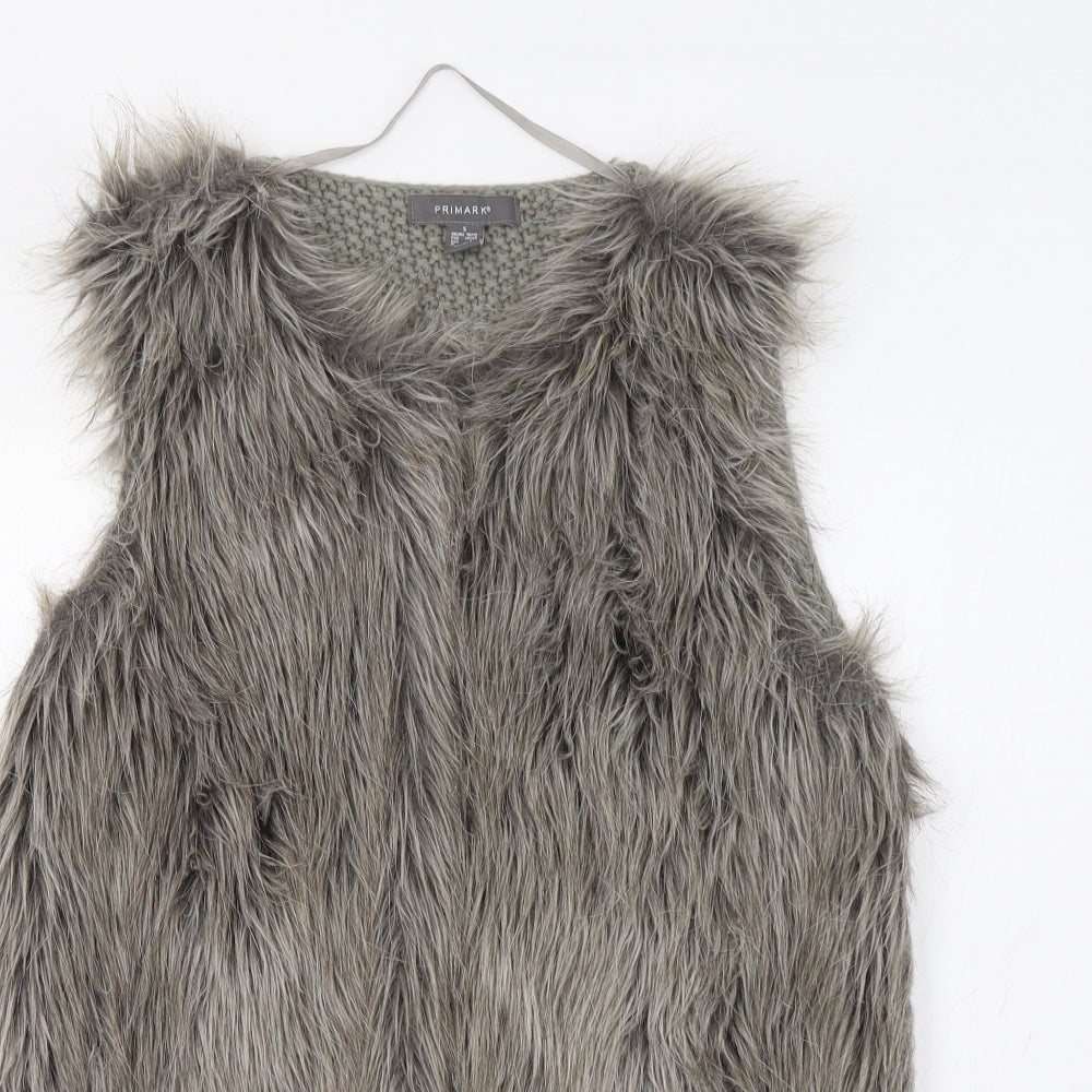 Primark Womens Grey   Gilet Waistcoat Size S