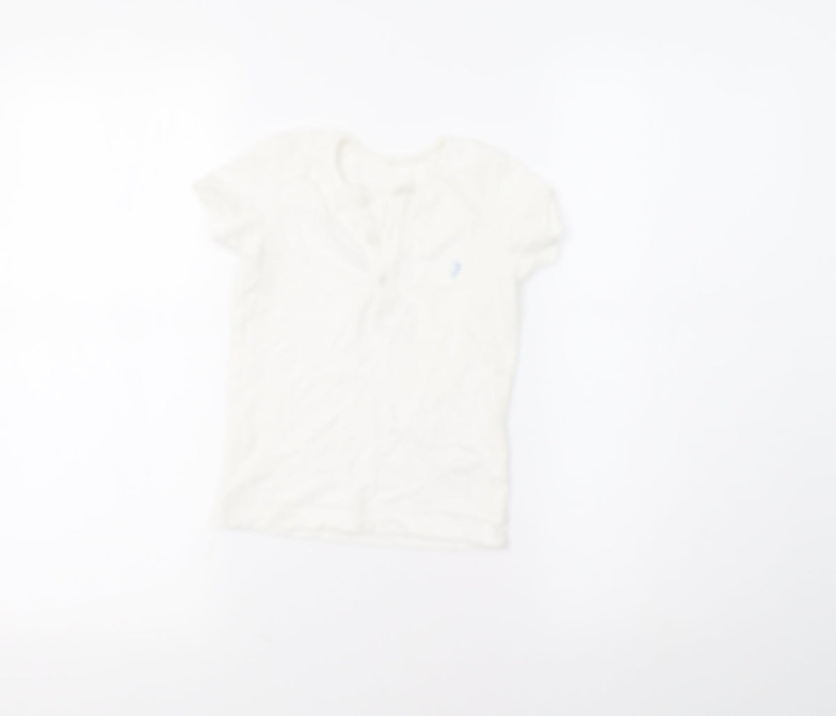 Additional front view of George boys’ white basic polo, size 3-4, years