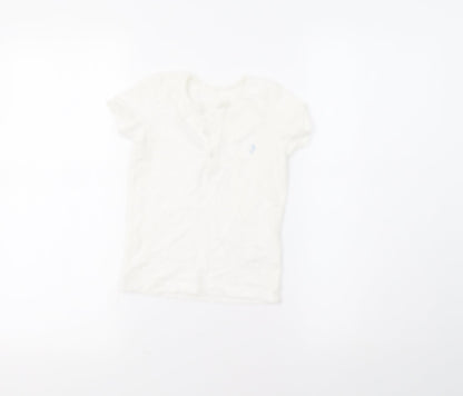 Additional front view of George boys’ white basic polo, size 3-4, years