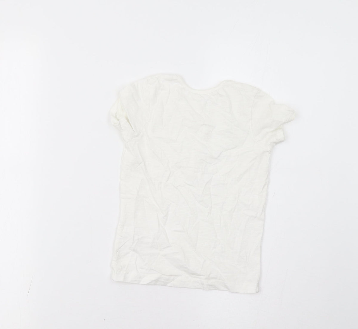 Back view of George boys’ white basic polo, size 3-4, years
