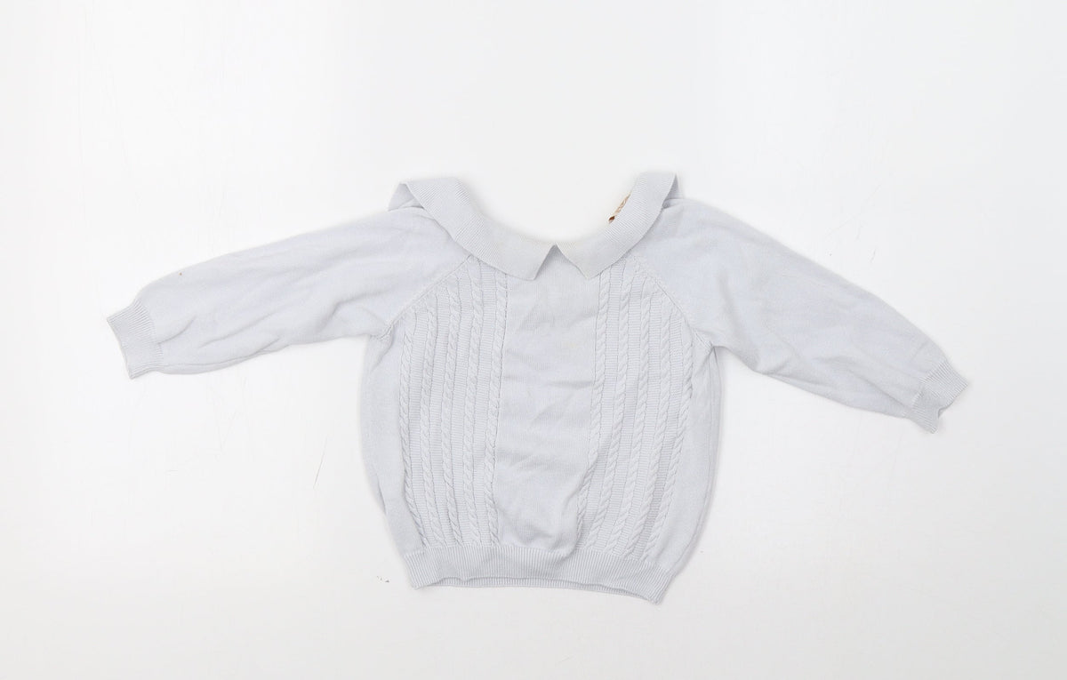 Back view of Caramelo boys’ blue jumper, size 2-3, years
