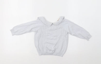 Back view of Caramelo boys’ blue jumper, size 2-3, years