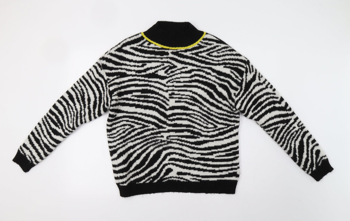 Primark Womens Black Animal Print  Pullover Jumper Size S