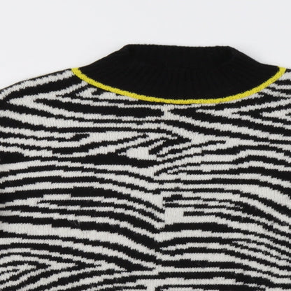Primark Womens Black Animal Print  Pullover Jumper Size S