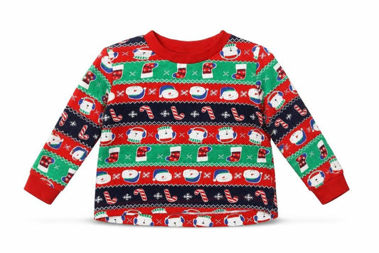 Baby Pyjamas Baby Red Fair Isle   Pyjama Top Size 6-9 Months  - Christmas Top