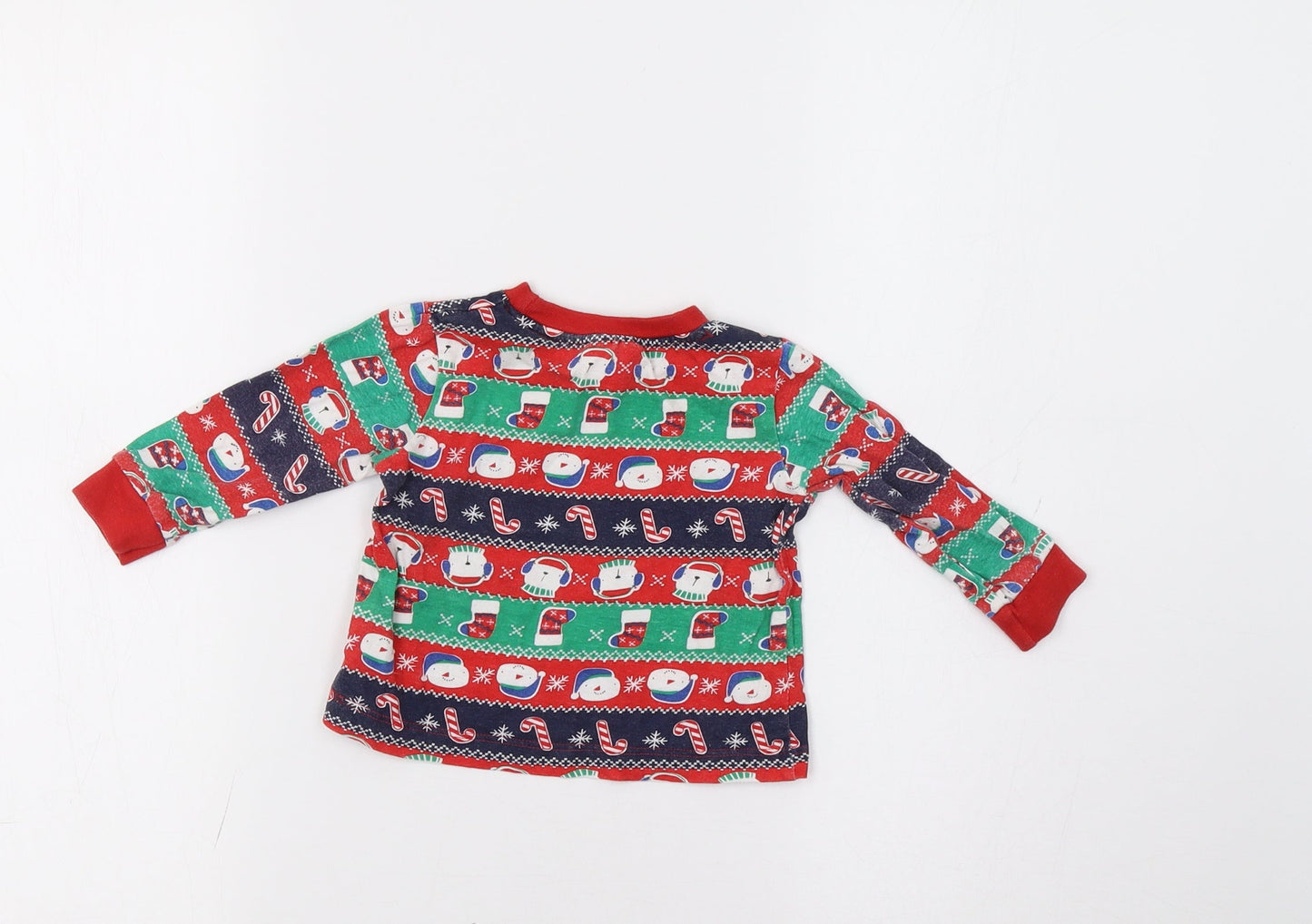 Baby Pyjamas Baby Red Fair Isle   Pyjama Top Size 6-9 Months  - Christmas Top