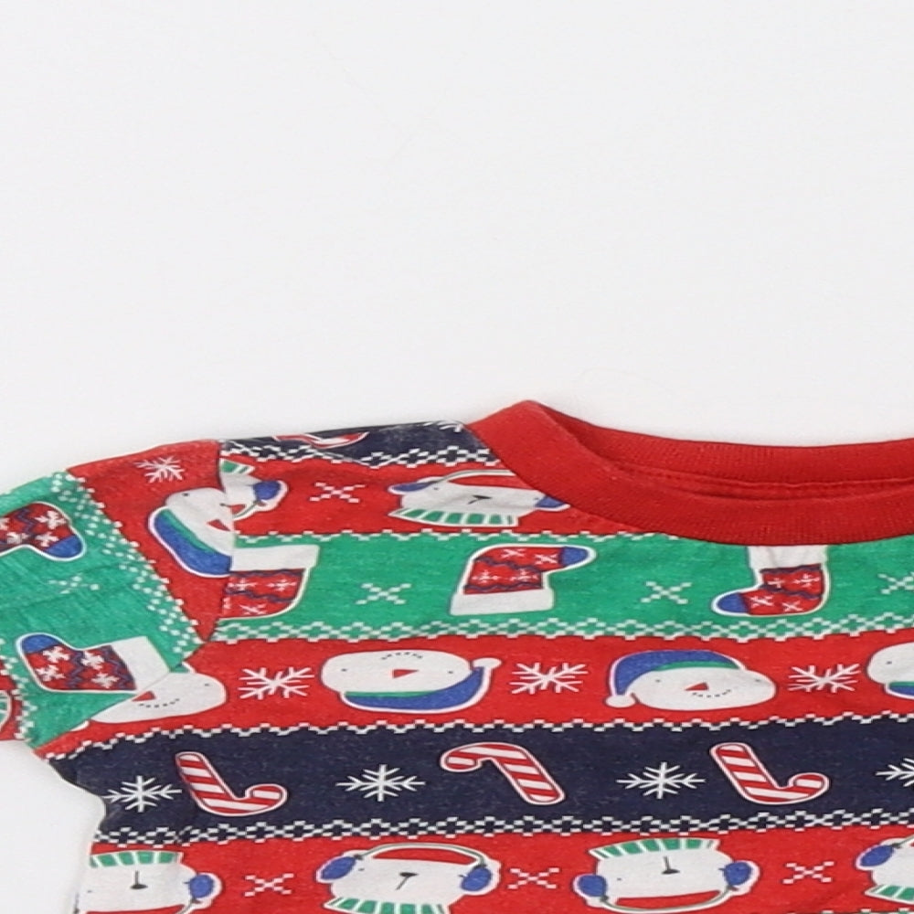 Baby Pyjamas Baby Red Fair Isle   Pyjama Top Size 6-9 Months  - Christmas Top