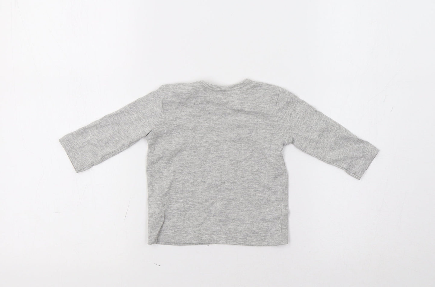 George Baby Grey   Basic T-Shirt Size 3-6 Months  - Born To Be Wild