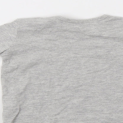 George Baby Grey   Basic T-Shirt Size 3-6 Months  - Born To Be Wild