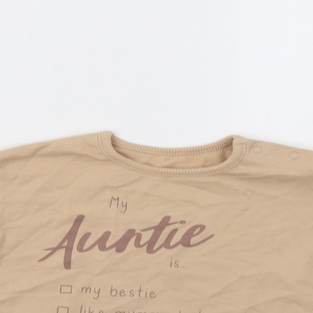 George Baby Beige   Basic T-Shirt Size 3-6 Months  - Auntie