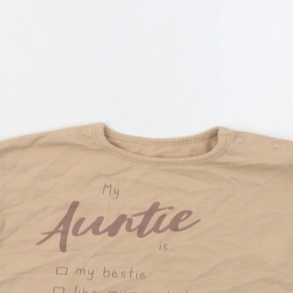 George Baby Beige   Basic T-Shirt Size 3-6 Months  - Auntie