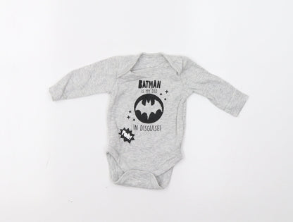 George Baby Grey   Romper One-Piece Size 0-3 Months  - Batman