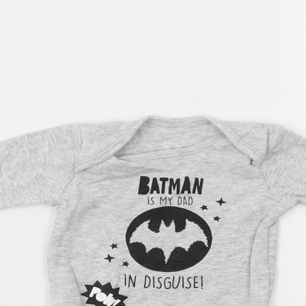 George Baby Grey   Romper One-Piece Size 0-3 Months  - Batman