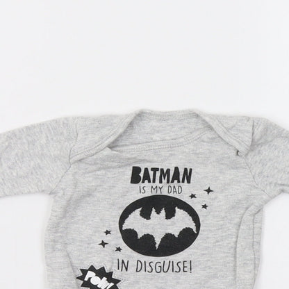 George Baby Grey   Romper One-Piece Size 0-3 Months  - Batman