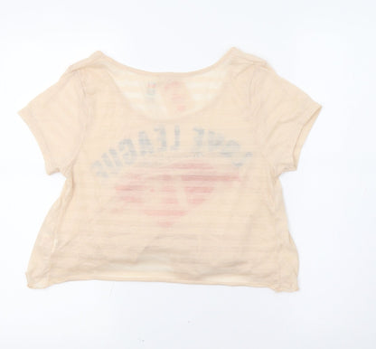 Primark Womens Beige   Basic T-Shirt Size 12  - Love League