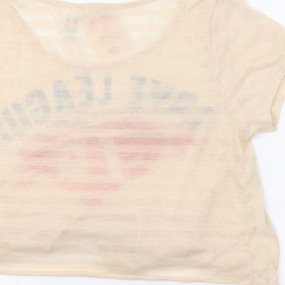 Primark Womens Beige   Basic T-Shirt Size 12  - Love League