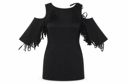 Front view of free 2bu women’s black mini, size UK 10