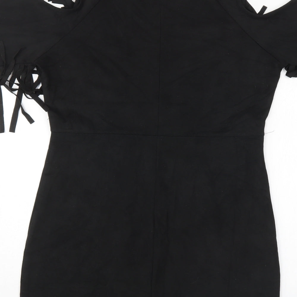 Brand and care label for free 2bu women’s black mini, size UK 10