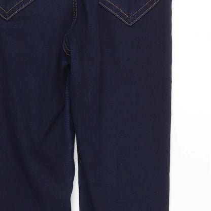 Denim & Co. Womens Beige  Denim Tapered Jeans Size 10 L30 in