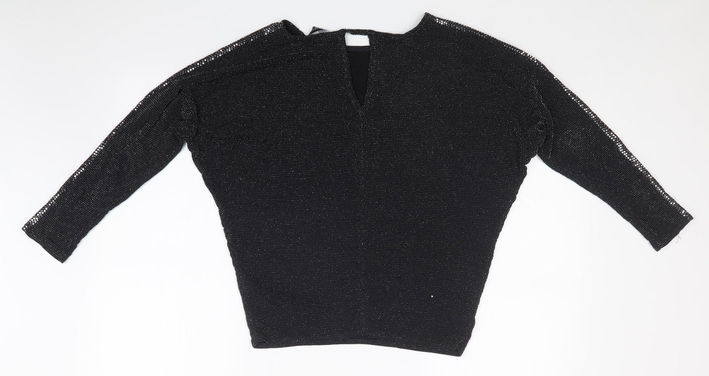 Dorothy Perkins Womens Black   Basic Blouse Size 8