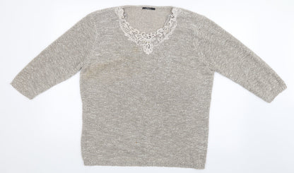 Womens UK Size L BM Gold Pullover Jumper