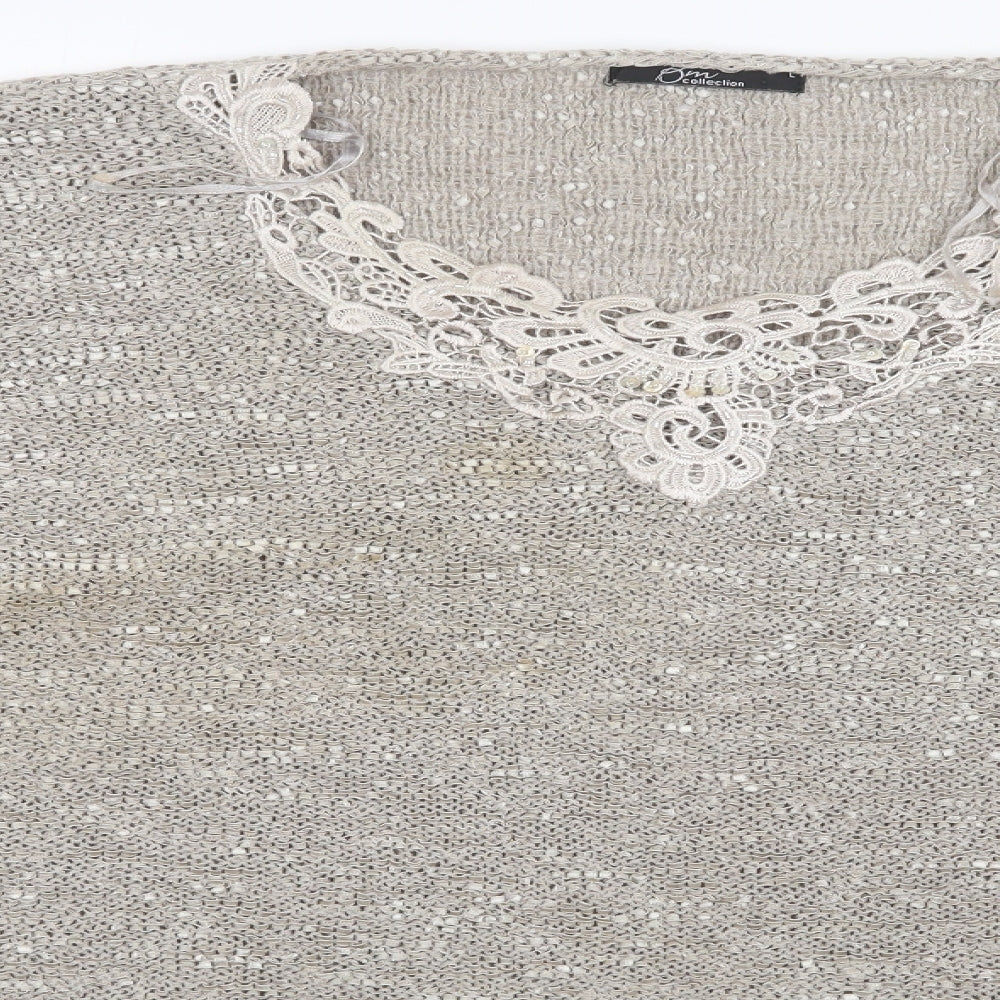 Womens UK Size L BM Gold Pullover Jumper
