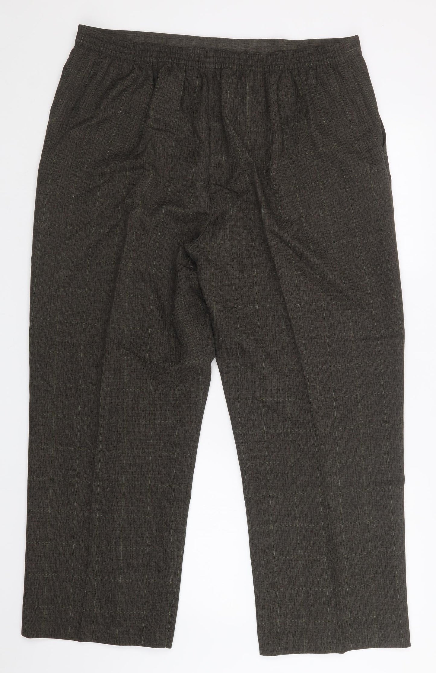 Womens UK Size 20 Classics Regular Fit Dress Pants Brown Trousers
