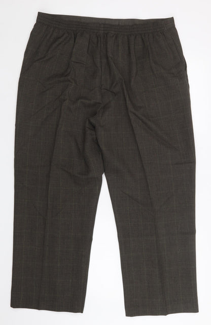 Womens UK Size 20 Classics Regular Fit Dress Pants Brown Trousers